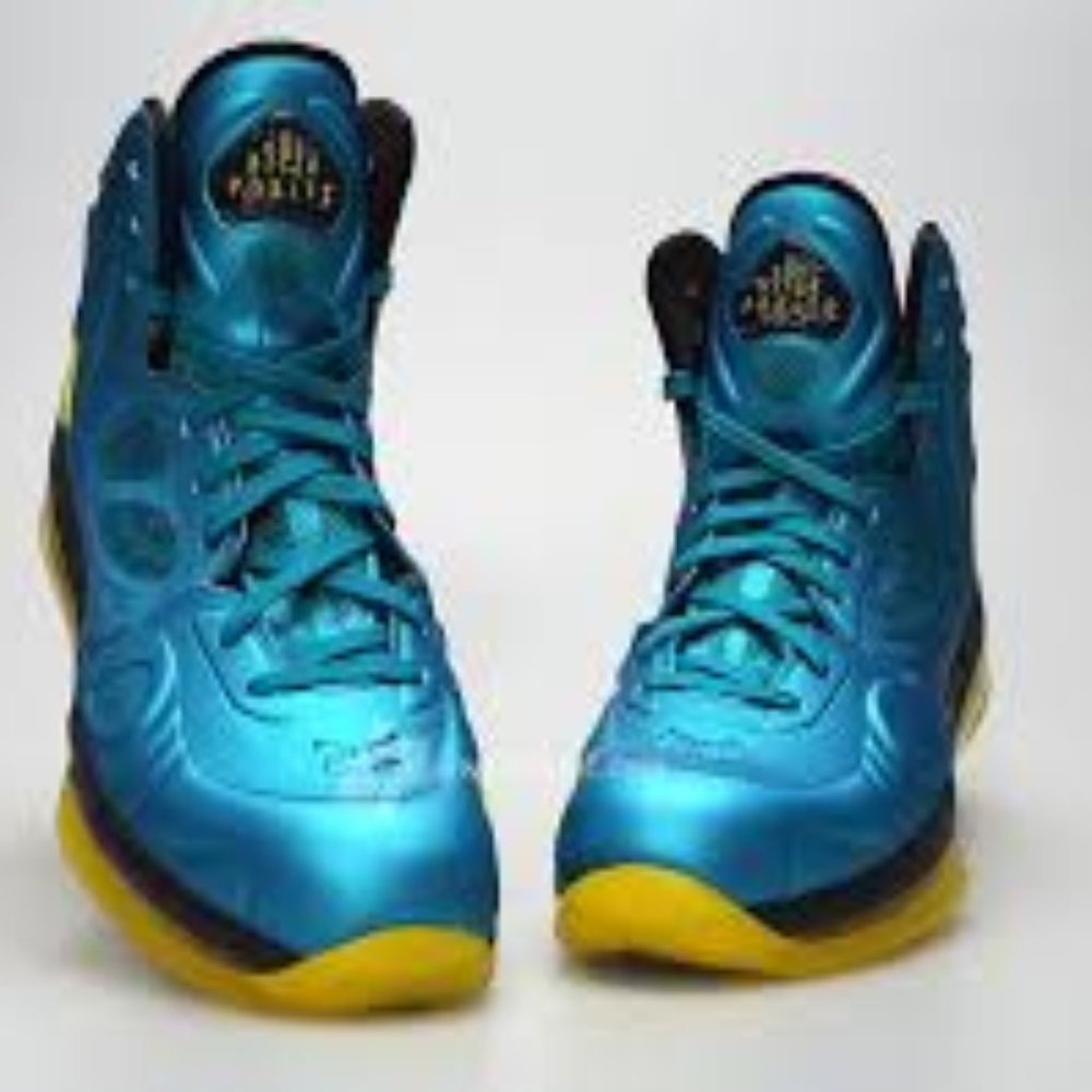 Nike Air Max Hyperposite 524862 303 Tropical Teal Yellow  Sneakers Shoes Men 10